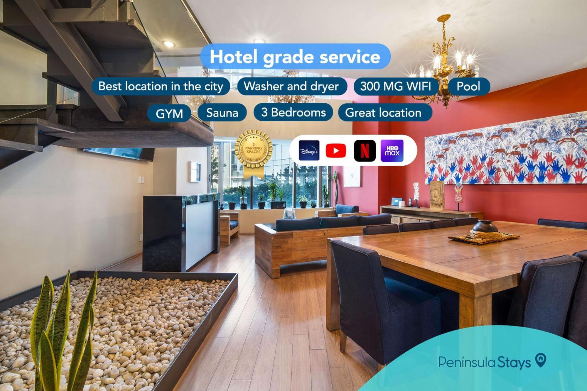 Apartment 3 Bedroom Upscale Art House Reforma Avenue